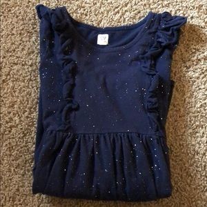 Gap Girls dress with sparkle and ruffle details